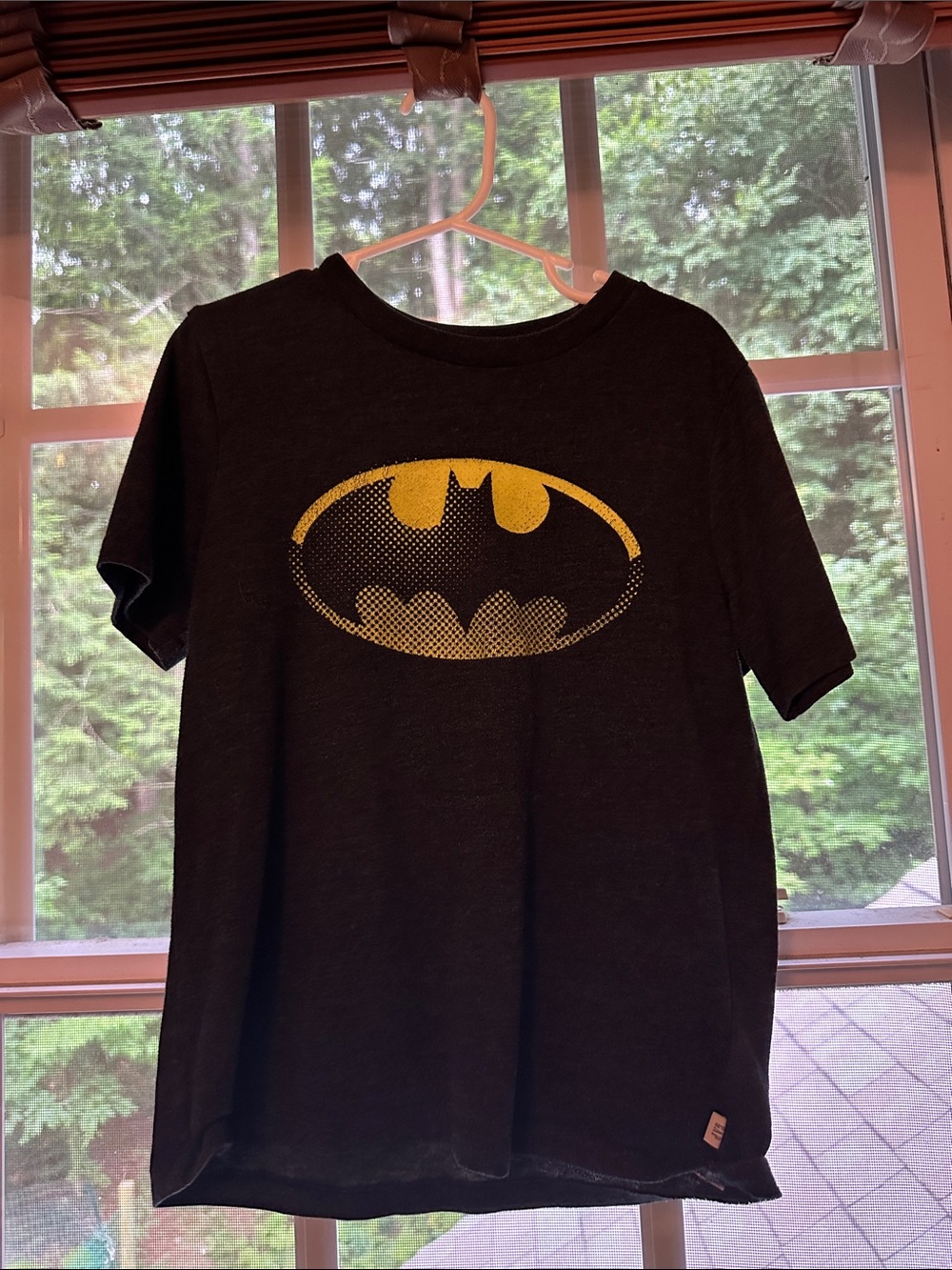 GAP dark gray Short Sleeve Tee with Yellow Batman Logo